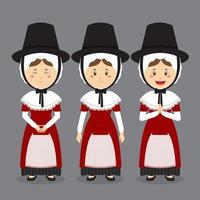 Wales Character with Various Expression vector