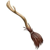 Vector image of a stylized broomstick