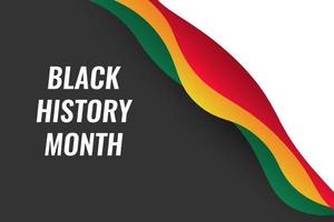Black History Month Background Illustration Template Design vector