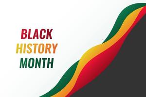 Black History Month Background Illustration Template Design vector