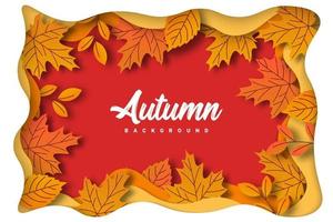 Autumn background illustration template design vector