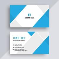 Blue business card design template vector