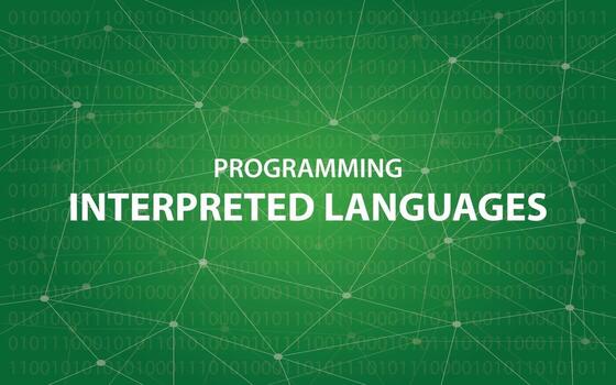 Programming interpreted languages concept illustration vector