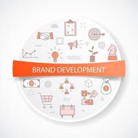 brand development concept with icon concept vector