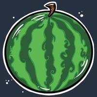 watermelon fruit outline vector illustration