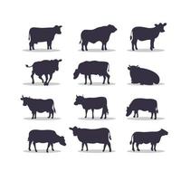 Cow silhouette vector illustration design