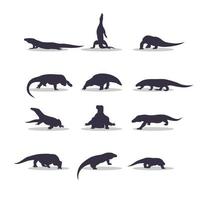 Monitor lizard silhouette vector illustration design