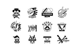 Barber  logo collection illustration design vector