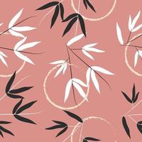 Abstract bamboo leaves surface pattern seamless background vector