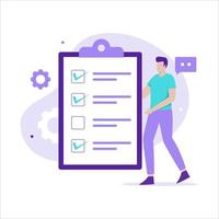 To do list illustration landing page concept vector