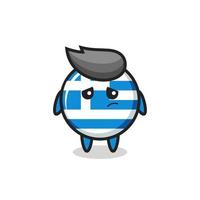 the lazy gesture of greece flag cartoon character vector