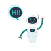 Chatbot says HI vector