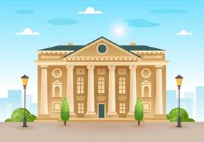 Palace, courthouse, theater, parliament or museum. City building vector