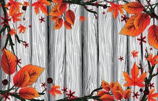 Wood and Foliages Background Concept vector