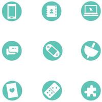 A collection of technology icon bundle vector