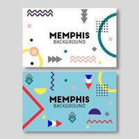 Set Memphis Background Template vector