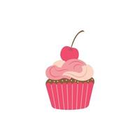 Vector cute cartoon muffins or cupcakes