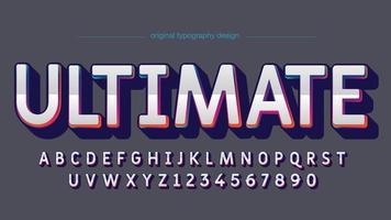 colorful 3d sports gaming typography vector