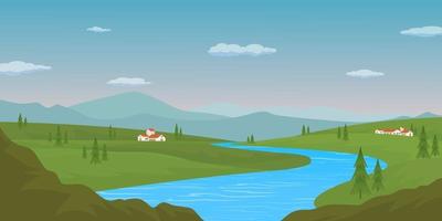 River Background View vector