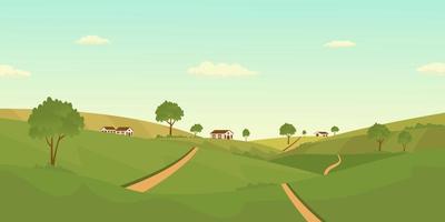Countryside Background View vector