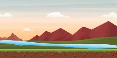 Scenic Game Background vector