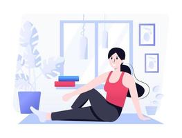 giro de yoga y fitness vector