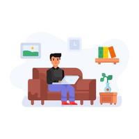 Working From Home vector