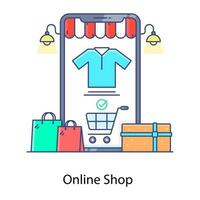 Online Shop app vector