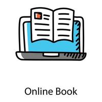 libro en línea y educación vector