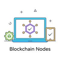 Blockchain Nodes and Network vector