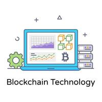 tecnología blockchain bitcoin vector