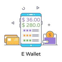 E wallet Creative Design vector