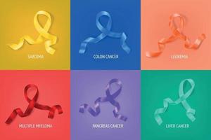 Ribbon Cancer Symbol Concept vector