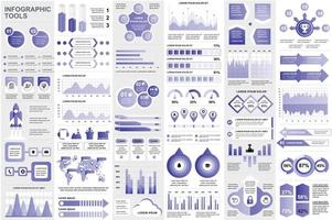 plantilla de diseño de vector de visualización de datos de elementos infográficos