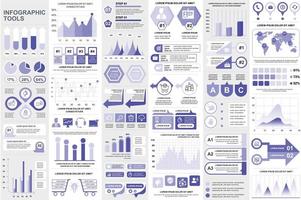 plantilla de diseño de vector de visualización de datos de elementos infográficos