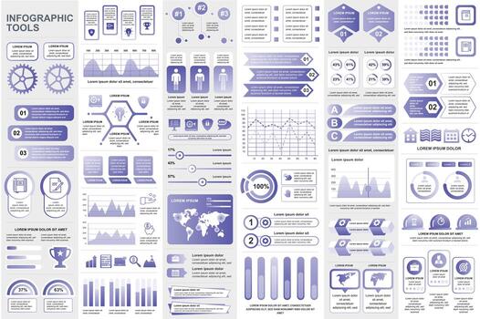 Infographic elements data visualization vector design template