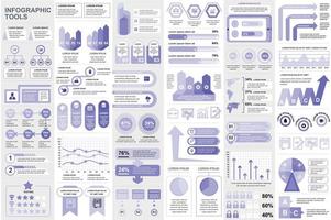 plantilla de diseño de vector de visualización de datos de elementos infográficos