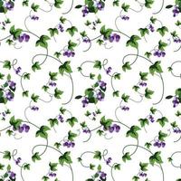 Summer flowers and leaves pattern seamless with floral texture vector