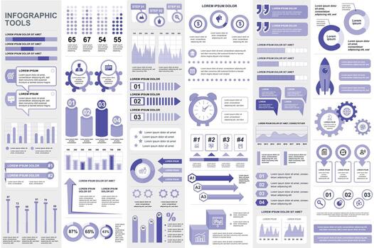 Infographic elements data visualization vector design template