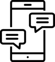 Line icon for chat vector