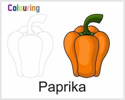 coloring paprika for kid vector