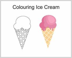 colorear un helado para aprender dibujos para colorear