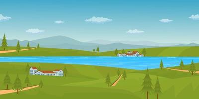 River Background View vector