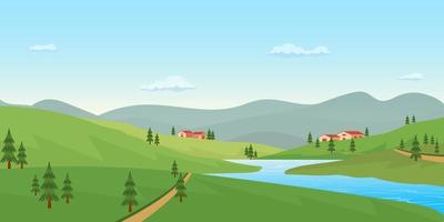 River Background View vector