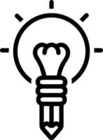 Line icon for creativity vector