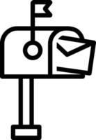 Line icon for mailbox vector