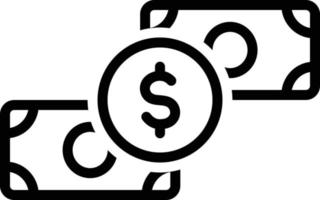 Line icon for dollar vector