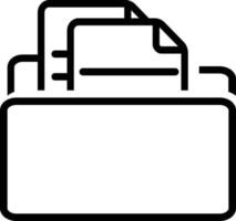 Line icon for files vector
