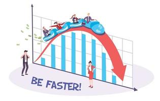 Roller Coaster Business Composition vector