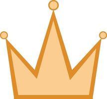 Simple vector illustration of a crown. Diadem flat vector icon.